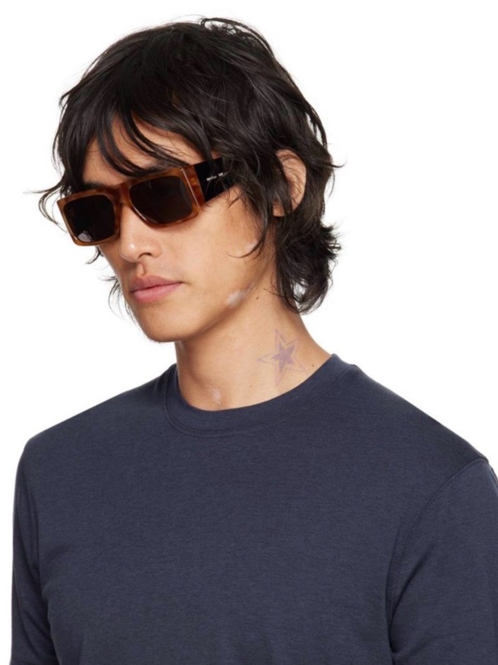 NEW with tags Authentic Saint Laurent Rectangular Sunglasses - Havana/Black - Picture 8 of 14